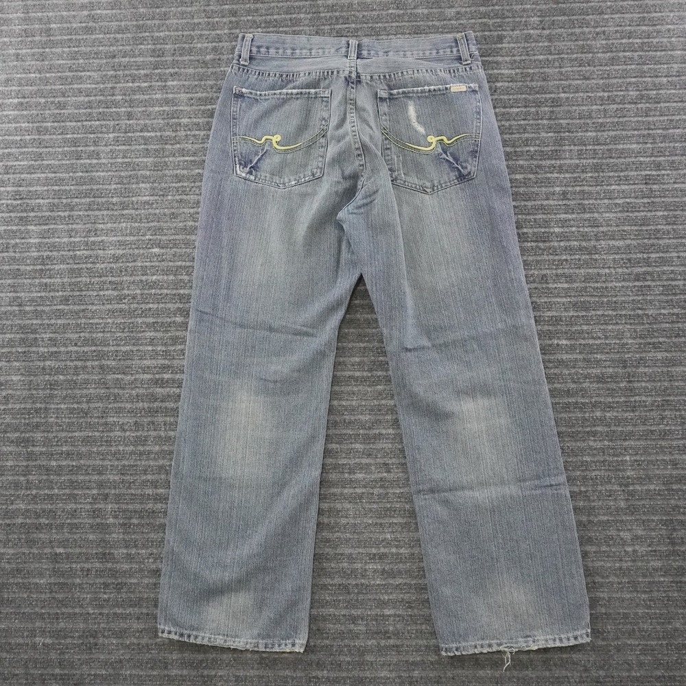 Vintage 00s Cassini Jeans Straight Leg Jeans Mens 34x30 Blue Distressed Y2K